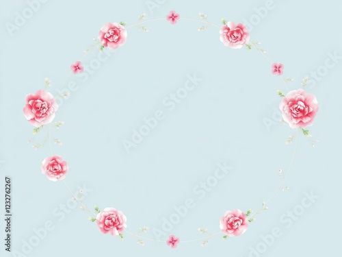 Watercolor illustration of a beautiful wedding cake with elegant floral decorations, pink, watercolor, artistic