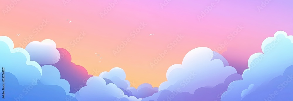 A colorful sky theme: an intense sunset featuring a twilight-colored sky and clouds A colorful sky theme: an intense sunset featuring a twilight-colored sky and clouds