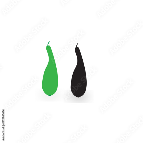 Gourd (vegetables) vector.