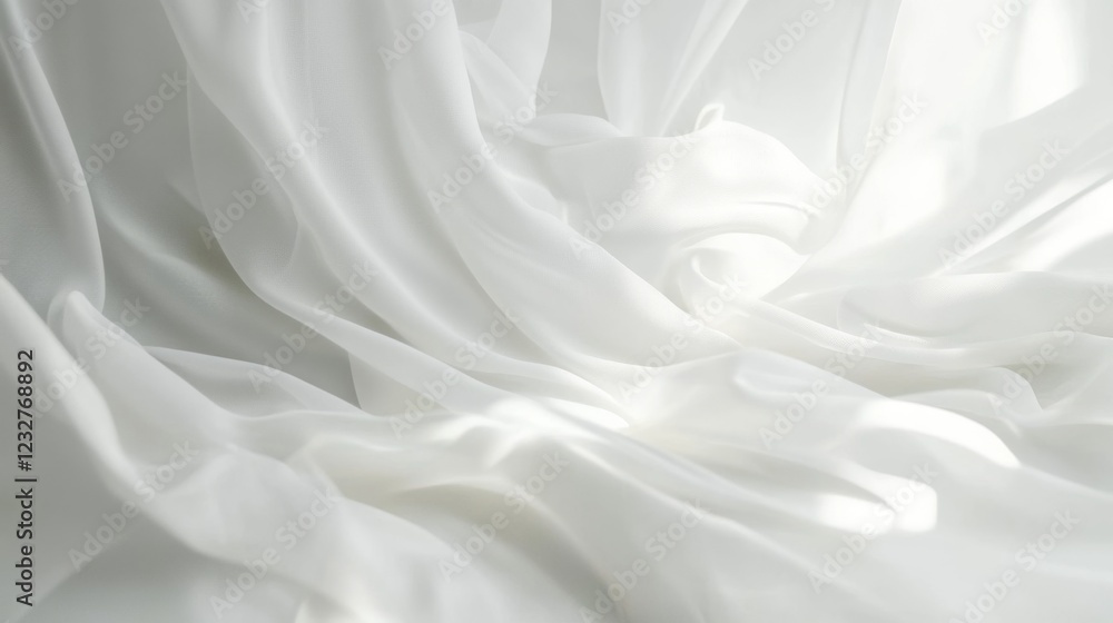 Elegant White Fabric Texture: Study in Smoothness and Drape Elegant White Fabric Texture: Study in Smoothness and Drape
