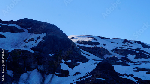 snow covered mountains