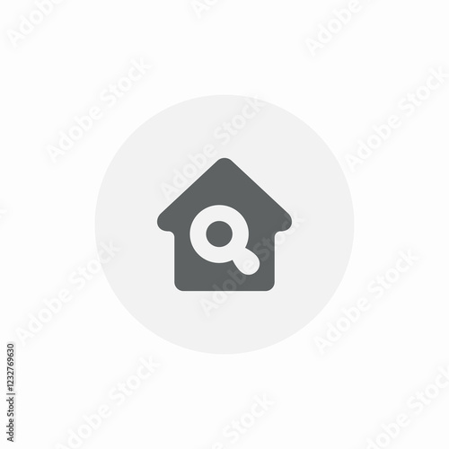 housing search magnify icon sign vector