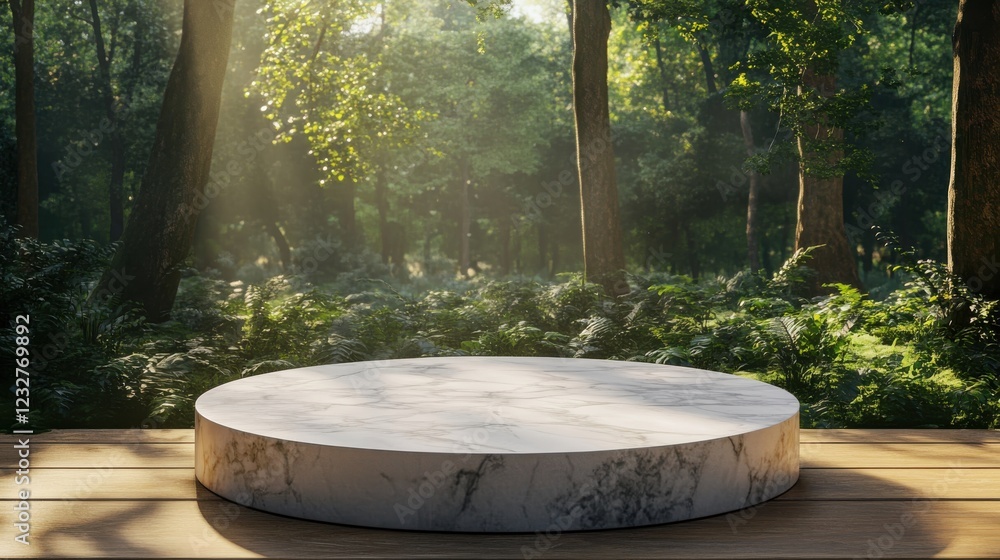 White marble table placed on a rustic wooden table in a cozy indoor setting White marble table placed on a rustic wooden table in a cozy indoor setting