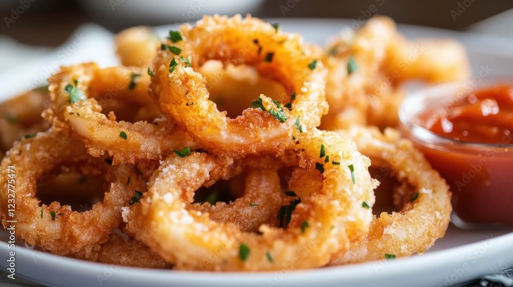 Crispy Fried Calamari Rings with Fresh Herbs Crispy Fried Calamari Rings with Fresh Herbs