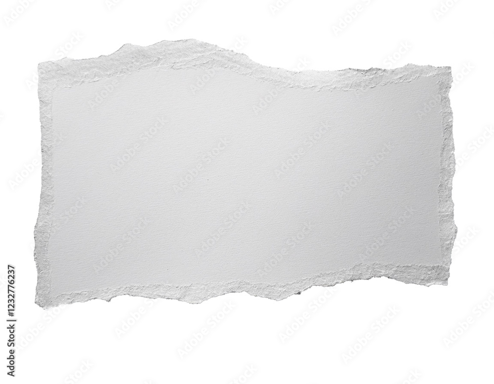 torn paper white isolated on white background, cutout torn paper white isolated on white background, cutout