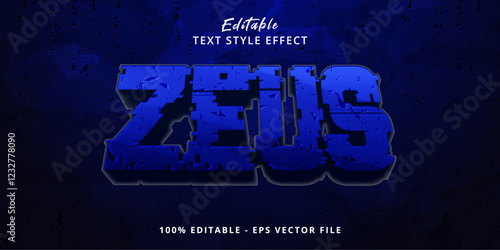 Zeus lightning text effect, editable gaming and storm text style