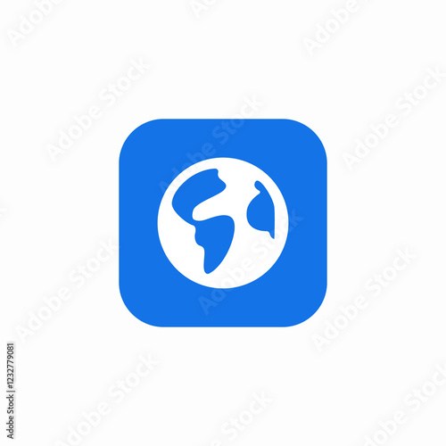 earth planet icon sign vector