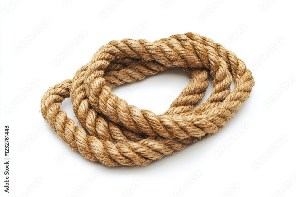 Coiled nautical rope isolated on white background Coiled nautical rope isolated on white background