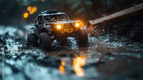 Muddy Adventure: RC Car Conqueres the Terrain