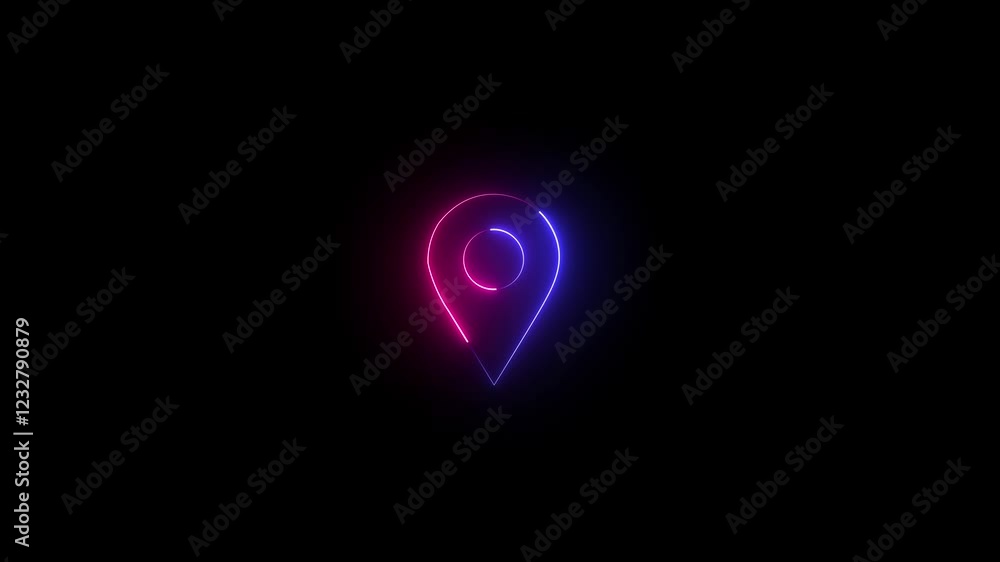 location pin marker, Appearing pointer for a map, Location pin arrow pointing black background. concepts of navigation, destination, direction, guidance focus. travel location pin marker, Appearing pointer for a map, Location pin arrow pointing black background. concepts of navigation, destination, direction, guidance focus. travel