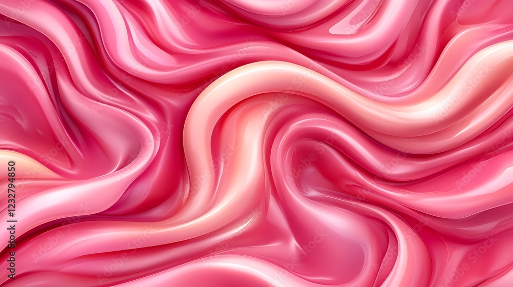 Obraz premium Abstract Pink Swirling Liquid Texture Design