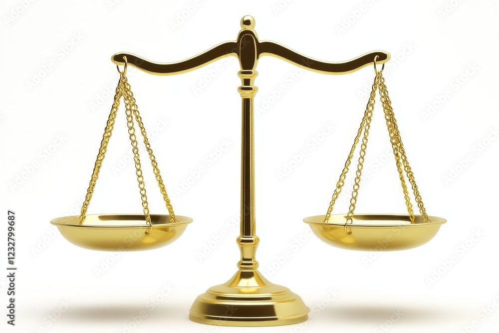 Elegant Golden Balance Scale Symbolizing Justice and Fairness Elegant Golden Balance Scale Symbolizing Justice and Fairness