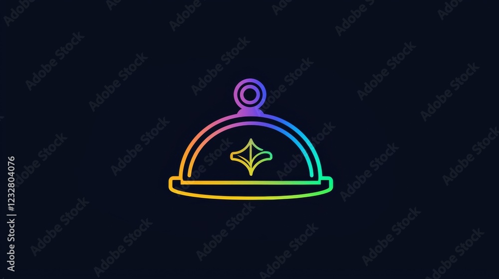 Colorful service bell icon designed to symbolize hospitality and assistance in an elegant and modern style. Generative AI Colorful service bell icon designed to symbolize hospitality and assistance in an elegant and modern style. Generative AI