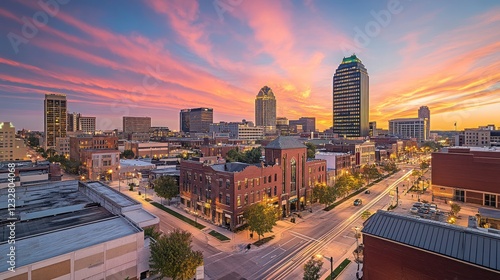 Springfield Missouri Skyline Sunset Cityscape