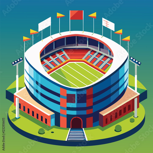 football stadium vector