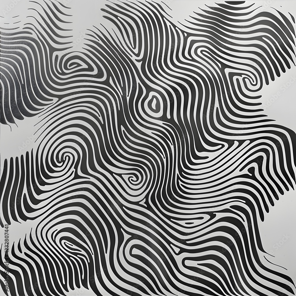 Naklejka premium Monochrome Zigzag Pattern on Plain Background for Minimalist Design