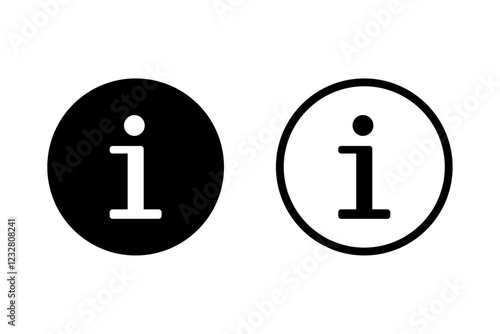 Info symbol for help or support. Information icon and information sign