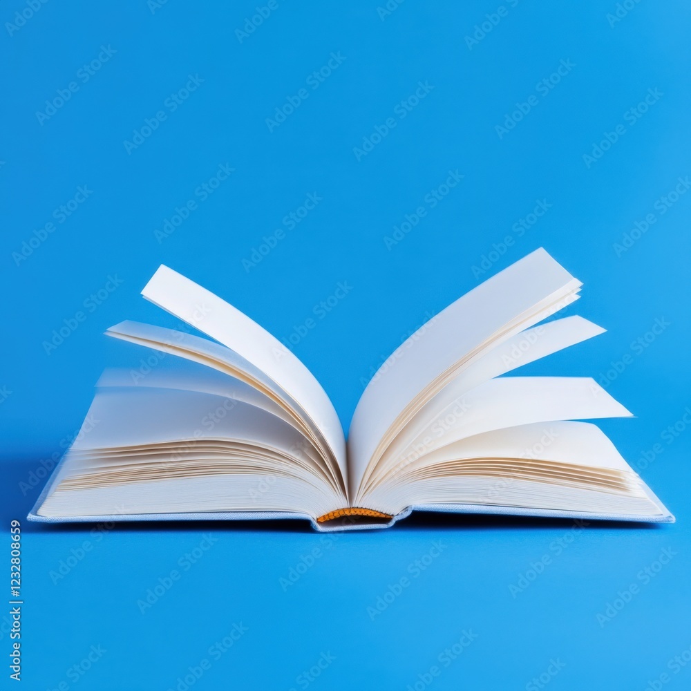 open book on a blue background open book on a blue background