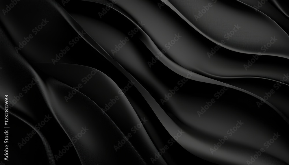 A smooth, wavy texture in deep black, creating an elegant and modern aesthetic with a subtle play of light and shadow. A smooth, wavy texture in deep black, creating an elegant and modern aesthetic with a subtle play of light and shadow.