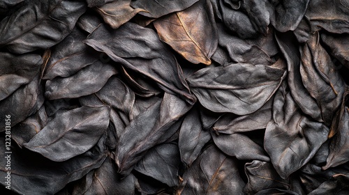 Wallpaper Mural Dried dark leaves texture background Torontodigital.ca