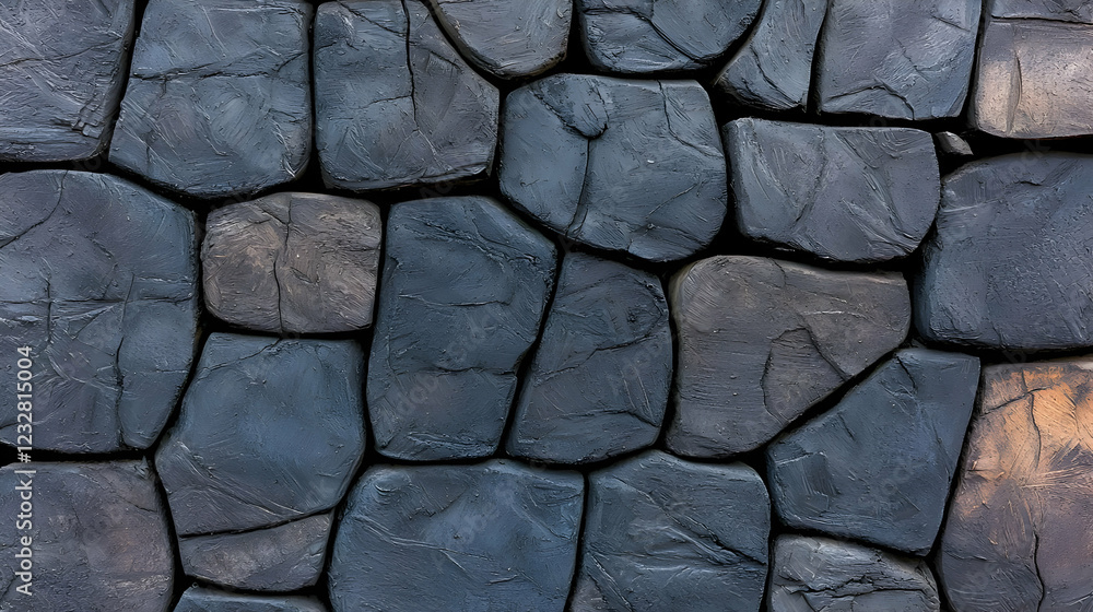 Fototapeta premium Dark stone wall texture background; design element