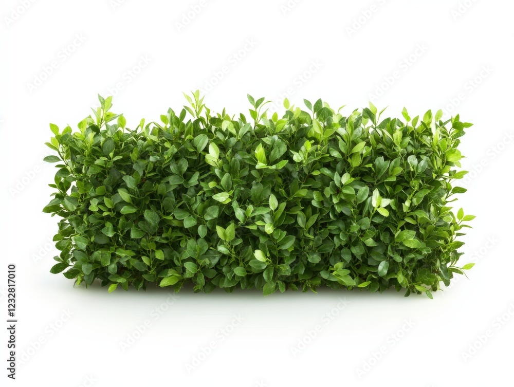 lush green hedge isolated on white background lush green hedge isolated on white background