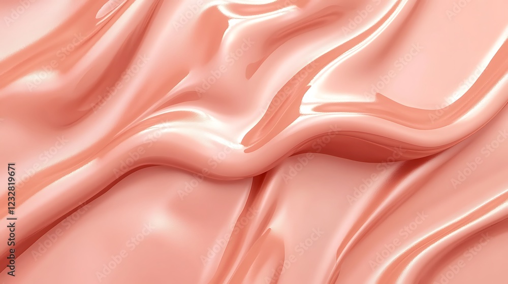 Fototapeta premium Smooth Peach Colored Liquid Swirls Abstract Background