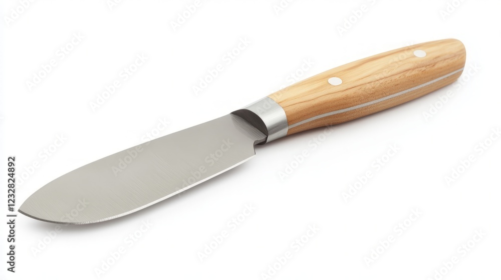 Stainless Steel Kitchen Knife with Wooden Handle and Smooth Finish Stainless Steel Kitchen Knife with Wooden Handle and Smooth Finish