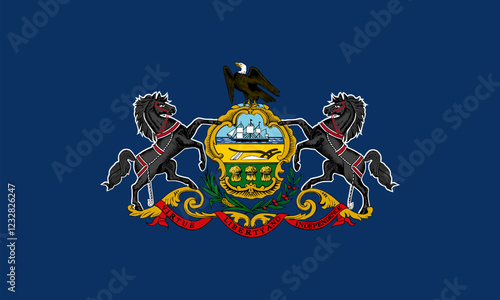 Pennsylvania Flag, Flag of Pennsylvania, USA