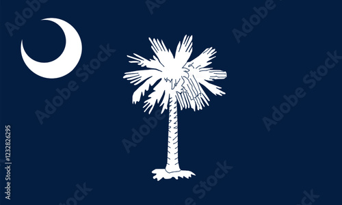 South Carolina Flag, Flag of South Carolina, USA