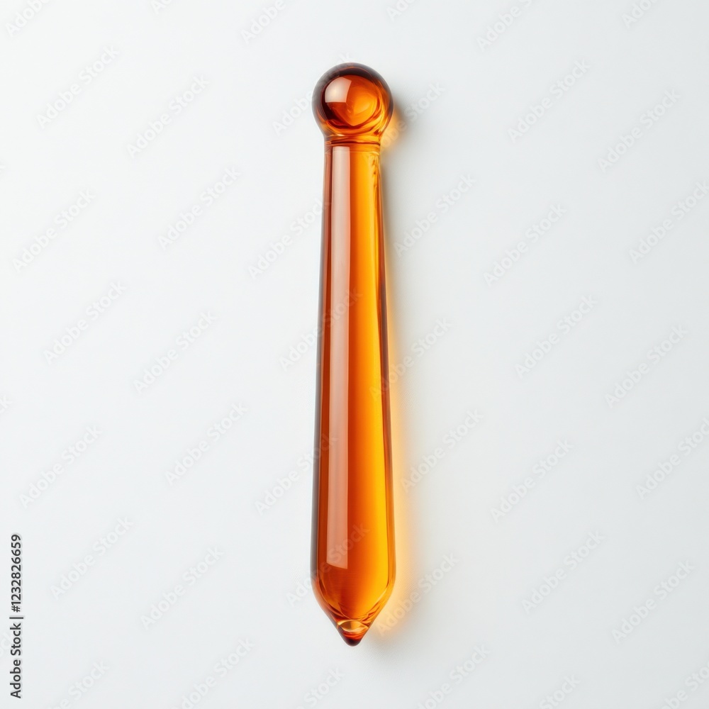 amber glass massage wand on white background amber glass massage wand on white background