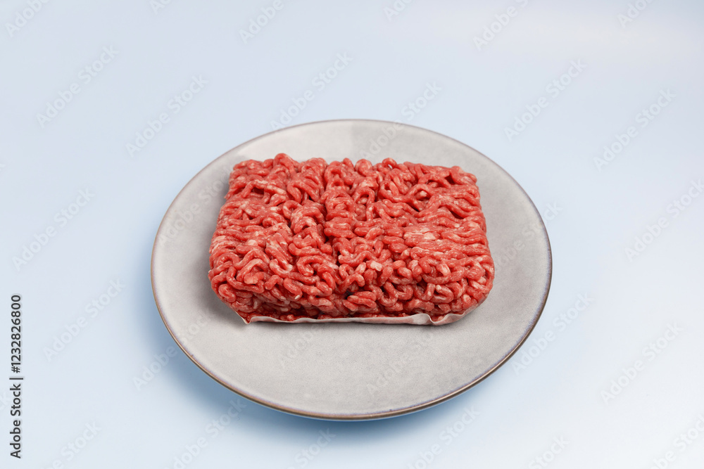 Fresh and raw red meat mince. Beef for cooking Fresh and raw red meat mince. Beef for cooking