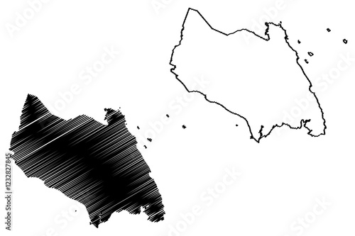 Fényképezés Johor (States and federal territories of Malaysia, Federation of Malaysia) map v