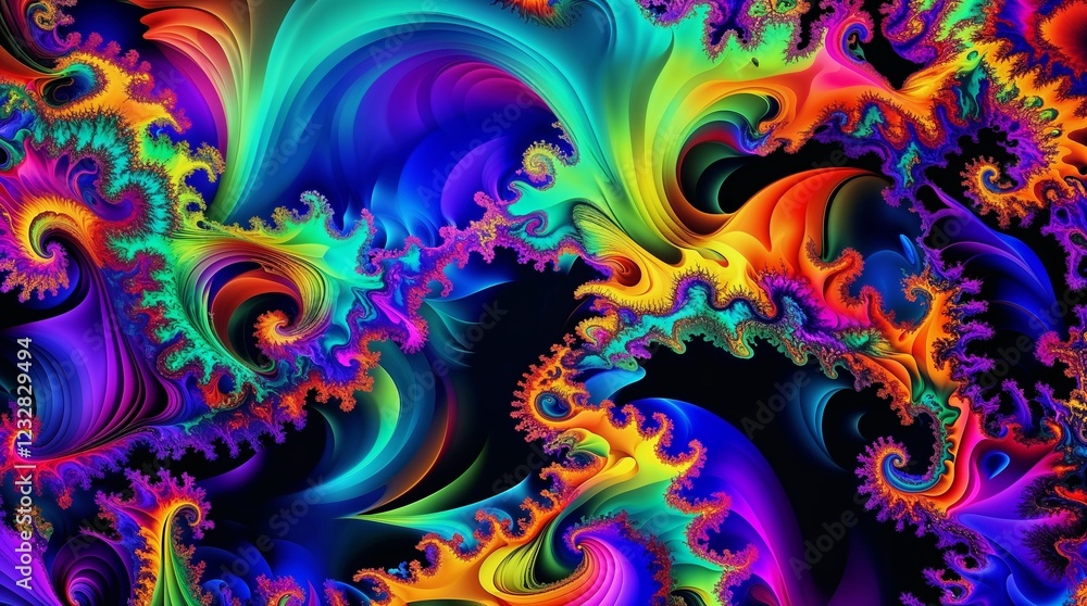 a fractal background with bright and vibrant colors, creating intricate and mesmerizing patterns. a fractal background with bright and vibrant colors, creating intricate and mesmerizing patterns.