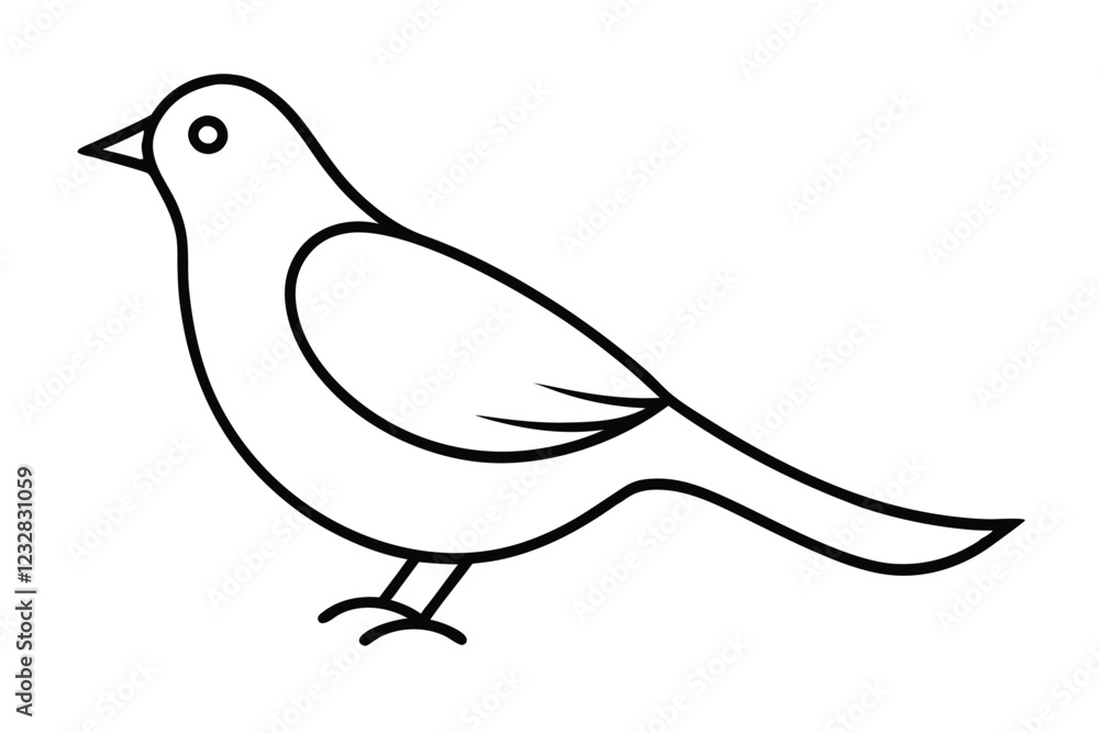 Obraz premium illustration of a bird line art