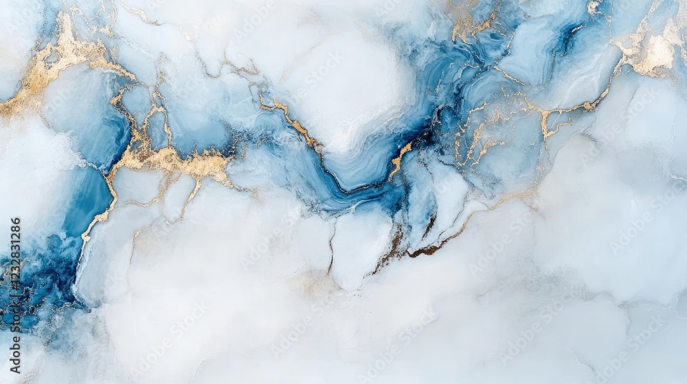 Abstract Blue And Gold Marble Swirl Design Abstract Blue And Gold Marble Swirl Design