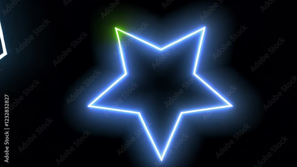 Neon Starburst: Abstract Art with Glowing Shapes Neon Starburst: Abstract Art with Glowing Shapes