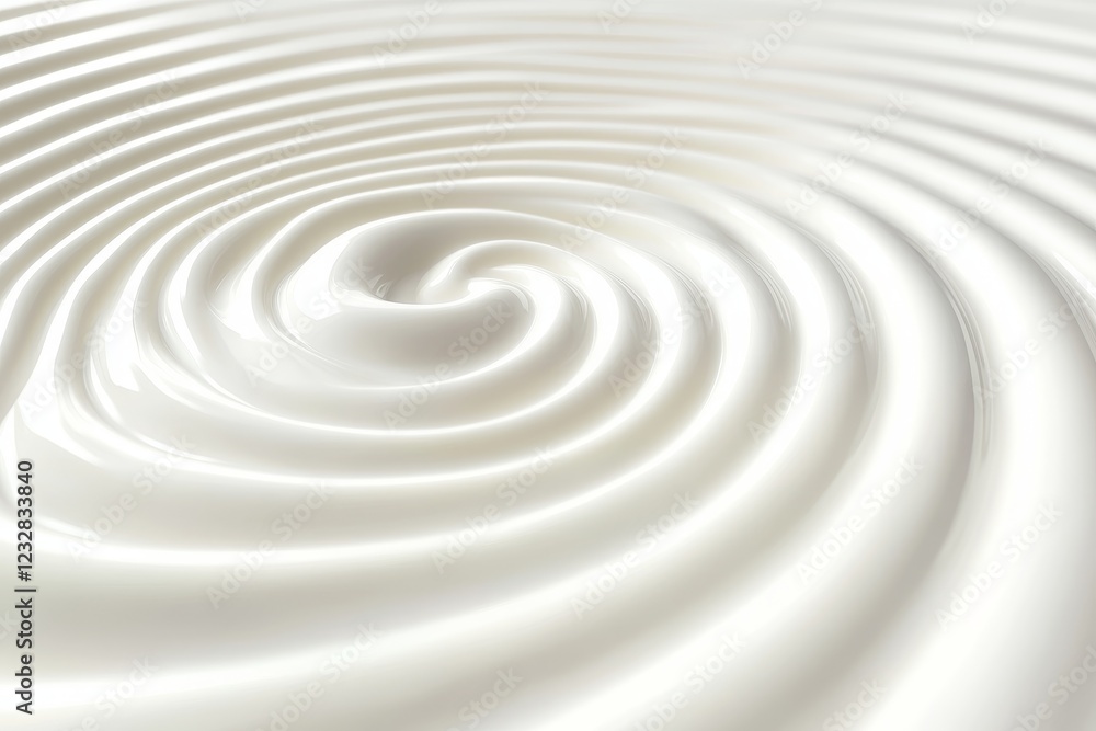 Smooth Rippled Texture of Creamy White Substance on Surface Smooth Rippled Texture of Creamy White Substance on Surface