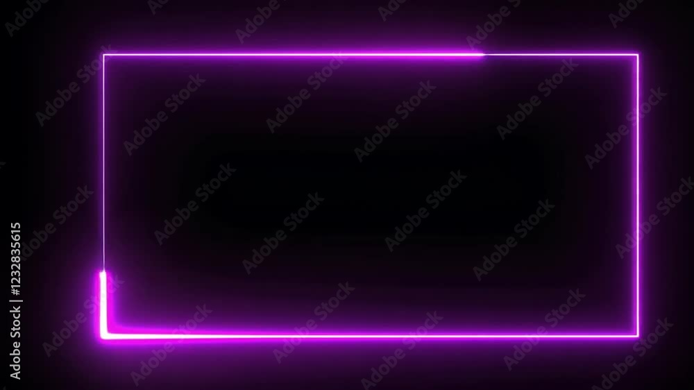 Purple Neon Rectangle Frame: A Vibrant Digital Design Element Purple Neon Rectangle Frame: A Vibrant Digital Design Element