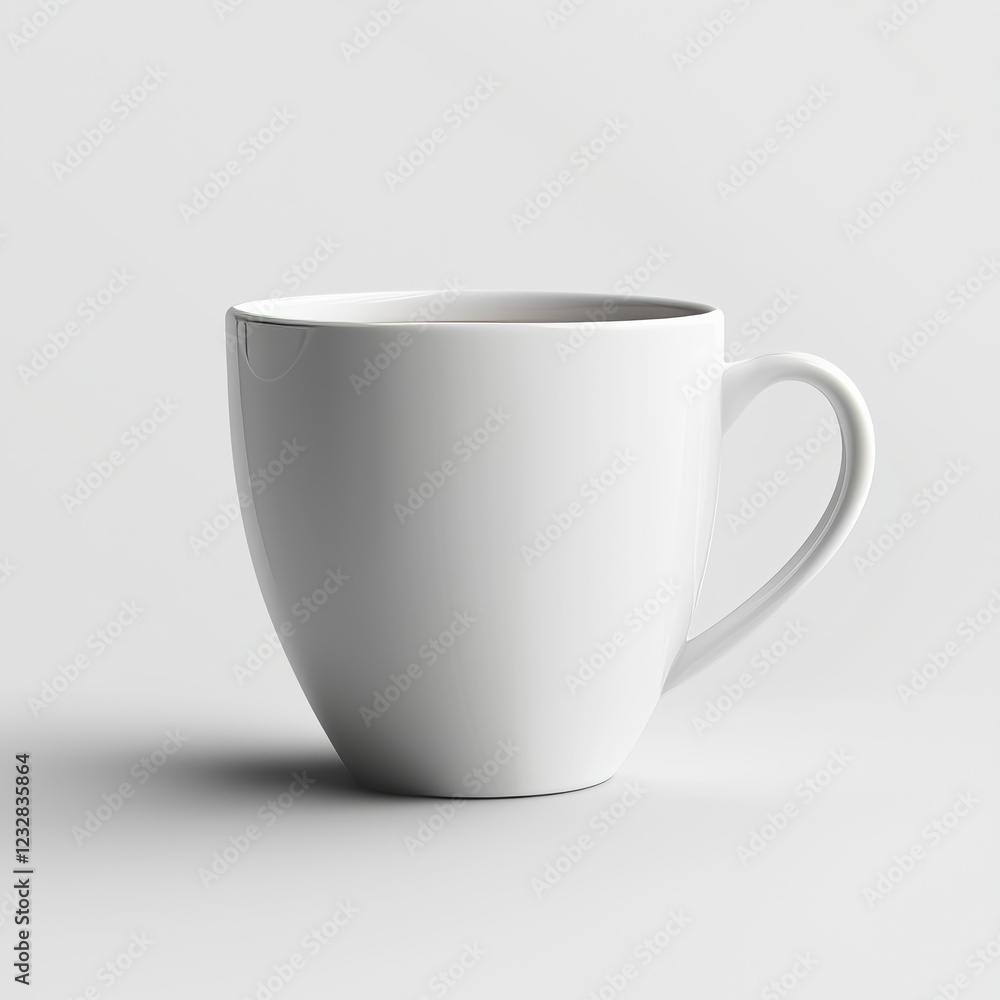 Mock-up of a coffee cup on a pure white background Mock-up of a coffee cup on a pure white background
