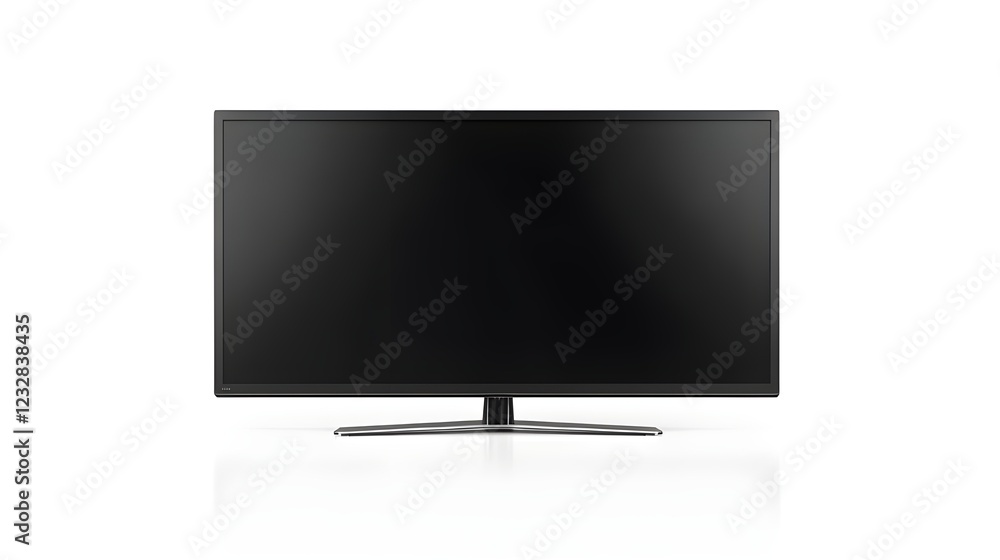 Sleek modern television, flat screen monitor, black display, minimalist design, clean lines, wide-screen TV, high-definition display, entertainment center, home theater, living room decor, technology Sleek modern television, flat screen monitor, black display, minimalist design, clean lines, wide-screen TV, high-definition display, entertainment center, home theater, living room decor, technology