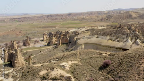 Cappadocia, Göreme National Park, Turkey, Drone 4k, 
Sunset, Sunrise, Application plan, Beautiful landscapes,