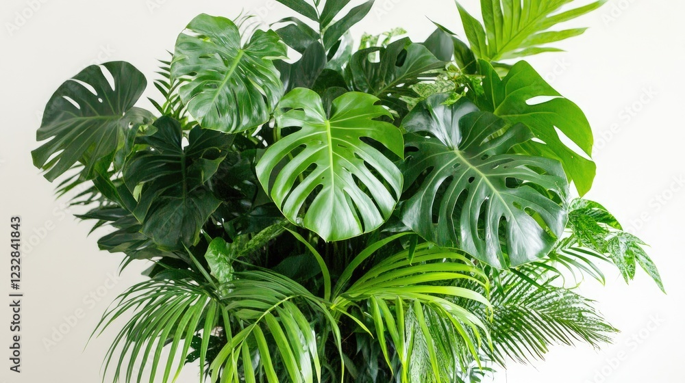 Lush Tropical Greenery Abundant Green Leaves Display Lush Tropical Greenery Abundant Green Leaves Display
