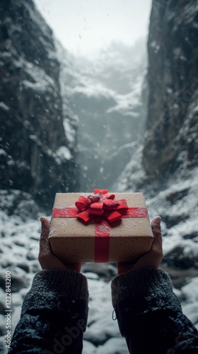 Gift presentation during a festive gathering in a cozy home