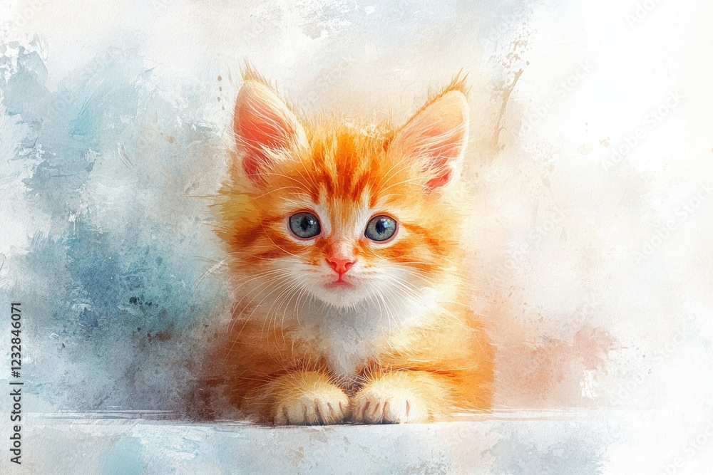 Cute Bengal Kitten with Vibrant Golden Fur and Expressive Blue Eyes Cute Bengal Kitten with Vibrant Golden Fur and Expressive Blue Eyes