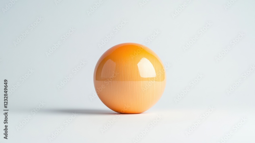 glossy orange sphere on white background glossy orange sphere on white background