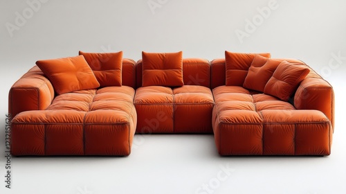 Modern sectional sofa in vibrant colors designed for contemporary living spaces