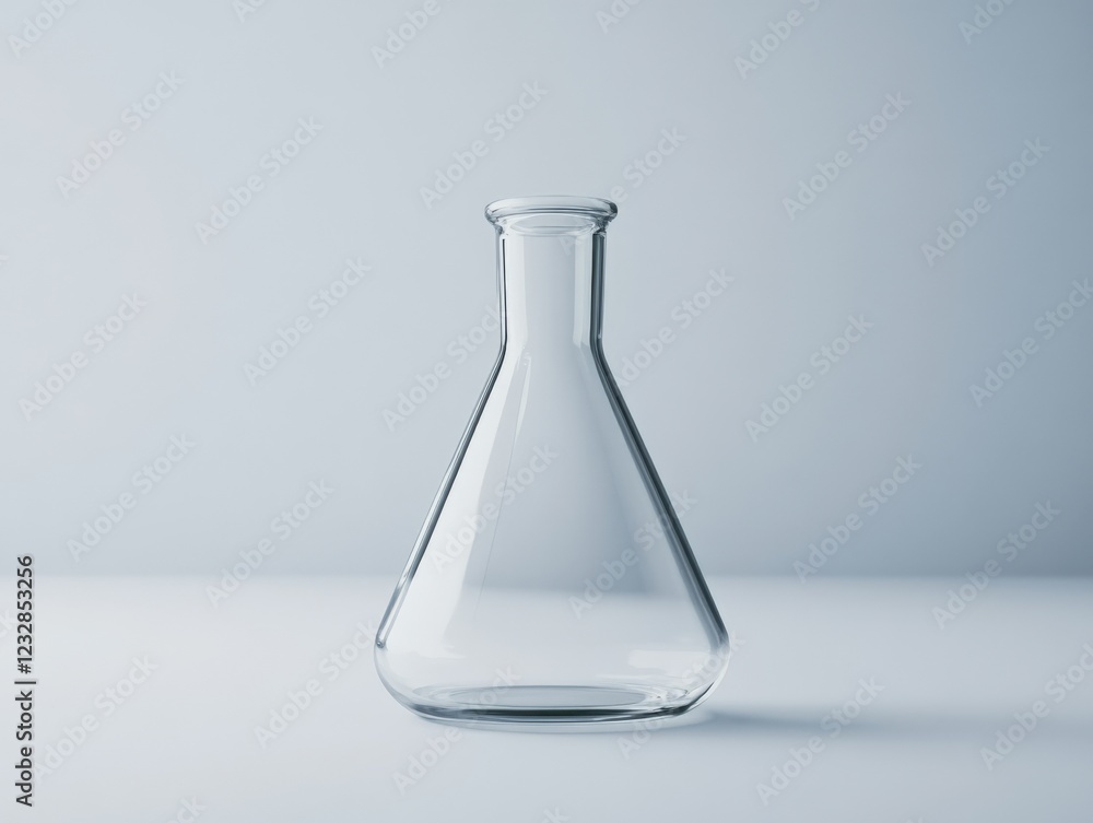 empty erlenmeyer flask on a white background empty erlenmeyer flask on a white background