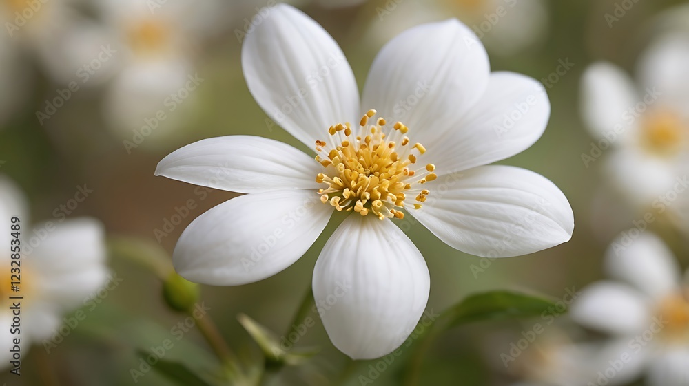 Beautiful white flower, White flower of an anemone Beautiful white flower, White flower of an anemone