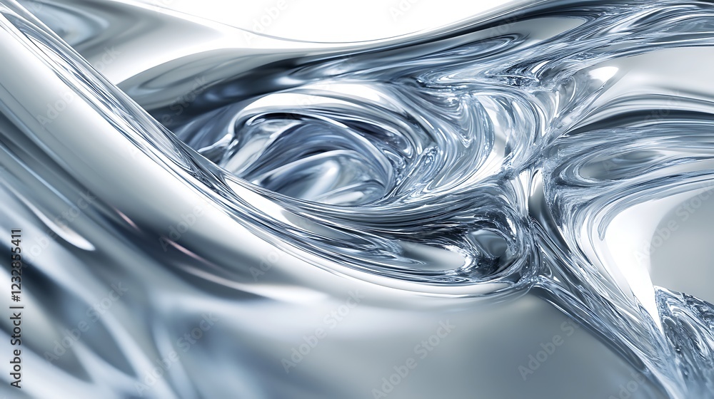 Abstract Liquid Metal Swirling Design Abstract Liquid Metal Swirling Design